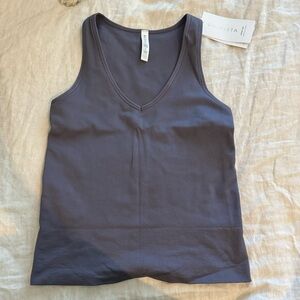 Athleta Purple Grey V Tank Top
